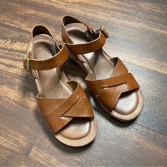 KorkEase Shoes Korkease Ankle Strap Leather Cork Wedge Myrna